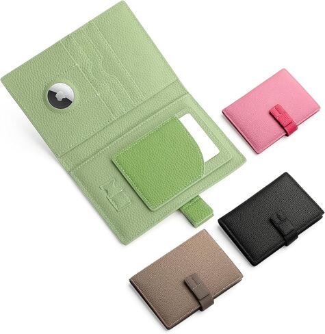 Full Grain Leather Passport Holder for Travel Women Men Passport Wallet with Airtag Slot RFID Blocking Travel Essentials Passport Cover Case Black in Kuwait