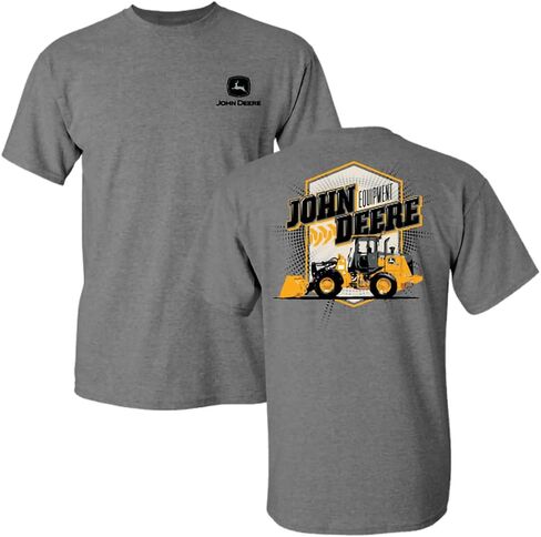 John Deere Mens Construction Tshirt في الفحم هيذر جراي in Saudi Arabia