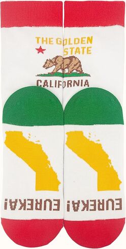 InnoBeta California Gifts Socks for Women Men, California Proud Flag Themed One Size Crew Socks, Eureka in Saudi Arabia