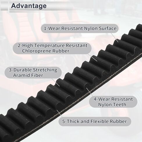 Drive Belt V-Belt Replace 36394-67G/36394-67 for Harley Davidson 2 Cycle Gas Golf Carts 1967-1981 in Saudi Arabia