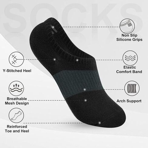 لا توجد جوارب إظهار للسيدات منخفضة القطن الجوارب في الكاحل للأحذية الرياضية غير المرئية غير المرئية الجري in Kuwait