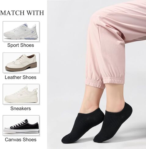 لا توجد جوارب إظهار للسيدات منخفضة القطن الجوارب في الكاحل للأحذية الرياضية غير المرئية غير المرئية الجري in Kuwait