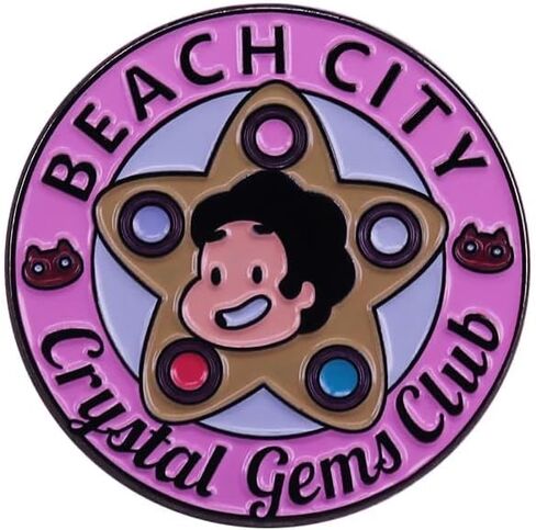Steven Beach City Crystal Gems Club Pearl Garnet Amethyst Cartoon Animated TV Show 1.1" Enamel Pin Badge in Saudi Arabia