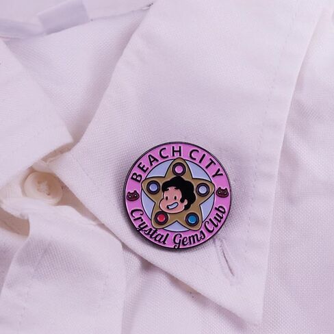 Steven Beach City Crystal Gems Club Pearl Garnet Amethyst Cartoon Animated TV Show 1.1" Enamel Pin Badge in Saudi Arabia