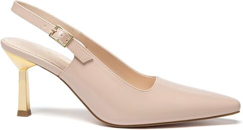 Athlefit Women's High Stiletto Slingback Heels Elegant Closed Square Toe Dress Pumps Shoes for Bridal Wedding Work Party in Saudi Arabia