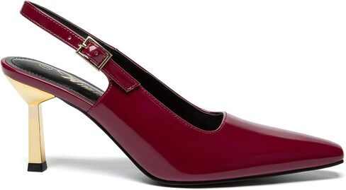 Athlefit Women's High Stiletto Slingback Heels Elegant Closed Square Toe Dress Pumps Shoes for Bridal Wedding Work Party in Saudi Arabia