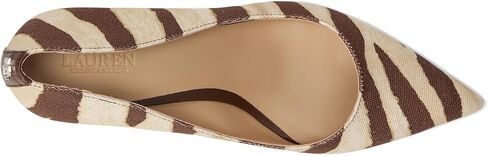 لورين رالف لورين للسيدات Adrienne Zebra-Print Canvas مضخات in Kuwait