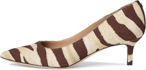 لورين رالف لورين للسيدات Adrienne Zebra-Print Canvas مضخات in Kuwait
