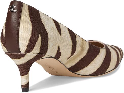 لورين رالف لورين للسيدات Adrienne Zebra-Print Canvas مضخات in Kuwait