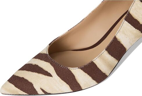 لورين رالف لورين للسيدات Adrienne Zebra-Print Canvas مضخات in Kuwait