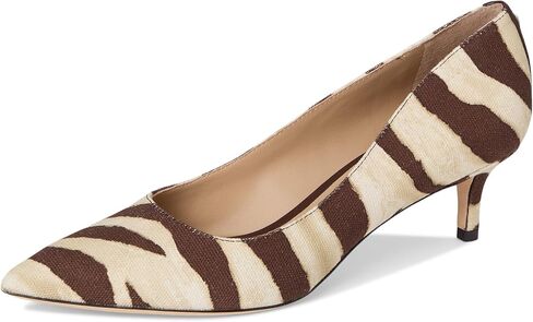 لورين رالف لورين للسيدات Adrienne Zebra-Print Canvas مضخات in Kuwait