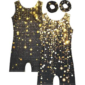 MOLLDAN Gymnastics Leotard for Girls Dance Biketard Unitards 2 Pack Tumbling Outfits for Kids in Kuwait