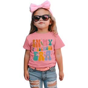 Kekemi Toddler Girls in My Preschool Era Terts اليوم الأول من School T-Shirt Kids Back to School Toffit Tops Pre-K Tops in Kuwait
