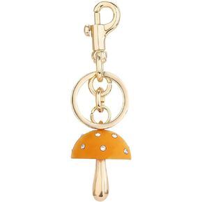 Mushroom Bag Charm Keychain with Smaller Crystals Cute Purse Accessory for Women in Kuwait