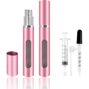 2 Pack Refillable Mini Perfume Atomizer Bottle，Portable Separate Bottles，Travel and Outings Spray Boxes Dispensers 5ml/0.2oz (Black) in Saudi Arabia