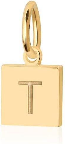 Letter Nautical Flag Mini Charm For Charm Bracelets and Necklaces-Gold Vermeil in Saudi Arabia