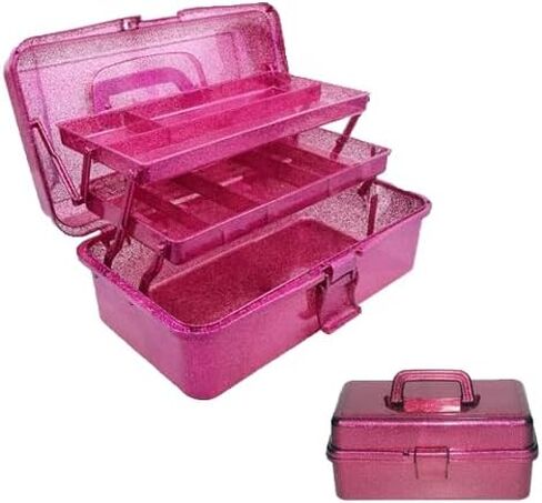 Plastic Family First Aid Box, Empty Emergency Medical Organizer, 3 Layers Portable Medicine Storage Container with Handle for Art Craft and Family, Office and Travel (Green-Clear) in Saudi Arabia