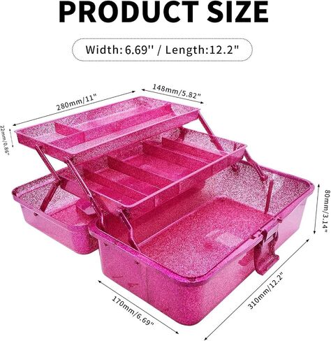 Plastic Family First Aid Box, Empty Emergency Medical Organizer, 3 Layers Portable Medicine Storage Container with Handle for Art Craft and Family, Office and Travel (Green-Clear) in Saudi Arabia