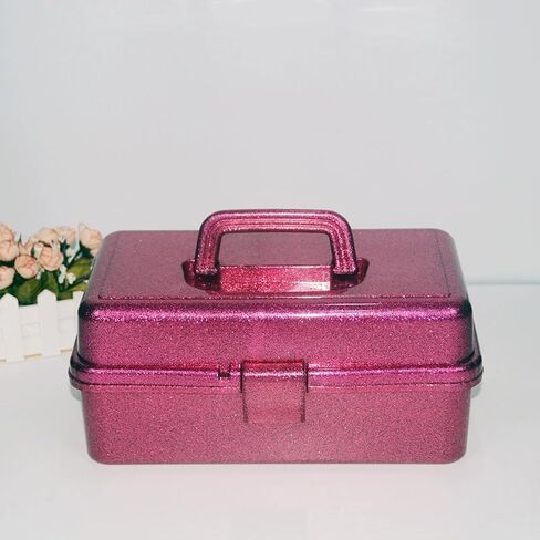 Plastic Family First Aid Box, Empty Emergency Medical Organizer, 3 Layers Portable Medicine Storage Container with Handle for Art Craft and Family, Office and Travel (Green-Clear) in Saudi Arabia
