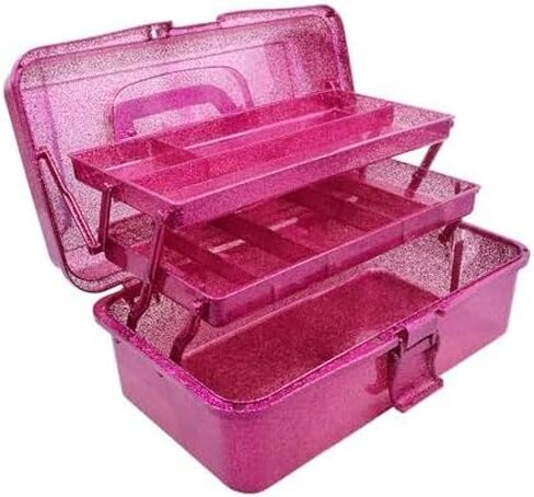 Plastic Family First Aid Box, Empty Emergency Medical Organizer, 3 Layers Portable Medicine Storage Container with Handle for Art Craft and Family, Office and Travel (Green-Clear) in Saudi Arabia