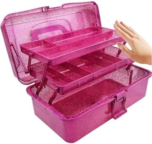 Plastic Family First Aid Box, Empty Emergency Medical Organizer, 3 Layers Portable Medicine Storage Container with Handle for Art Craft and Family, Office and Travel (Green-Clear) in Saudi Arabia