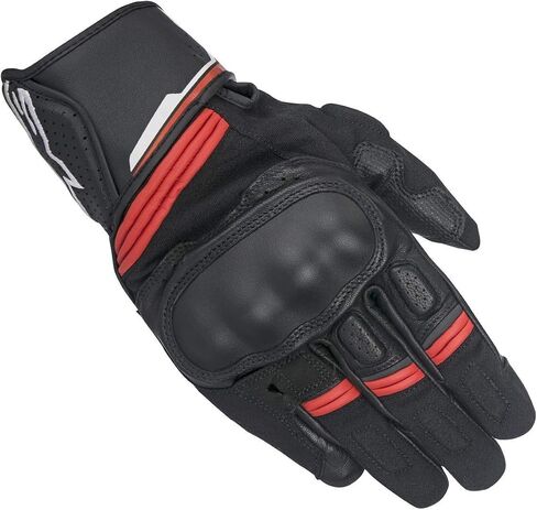 Alpinestars Men's Booster Motorcycle Riding Glove, Black/Red, 3X-Large in Saudi Arabia