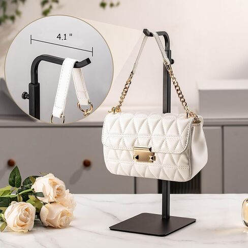 pickpiff 3 Pack Purse Holder Handbag Display Stand: Black Hanger Rack for Bags, Purses, and Wreath, Adjustable Hook Stand for Tabletop, Closet, and Retail Use for Vendors in Kuwait