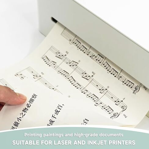 VEOOK 100 ورقة مقاس حرف 8.5 بوصة × 11 بوصة ورق التوت، ورق الأرز من الألياف الطبيعية، ورق مناديل مزخرفة Decoupage لكتابة اللوحات اليدوية، تغليف هدايا الخط (MP-04) in Kuwait