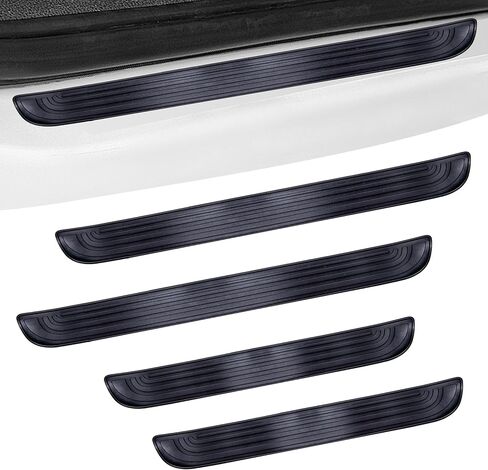 4PCS Car Door Sill Protector, Universal Threshold Protection for Car, Automotive Rubber Scratch Resistant Entry Sill Guards, Doors Edge Step Dust Shield Cover for Car/SUV in Saudi Arabia