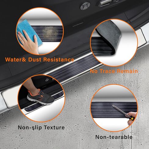 4PCS Car Door Sill Protector, Universal Threshold Protection for Car, Automotive Rubber Scratch Resistant Entry Sill Guards, Doors Edge Step Dust Shield Cover for Car/SUV in Saudi Arabia
