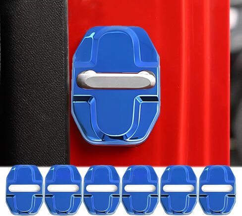 Door Lock Covers Protection Trim for Jeep Wrangler JK JKU 2007-2018, for Jeep Grand Cherokee, for Dodge Chrysler 6Pcs(Blue) in Saudi Arabia