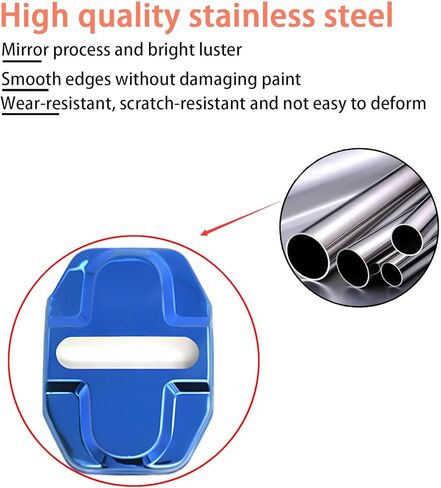 Door Lock Covers Protection Trim for Jeep Wrangler JK JKU 2007-2018, for Jeep Grand Cherokee, for Dodge Chrysler 6Pcs(Blue) in Saudi Arabia
