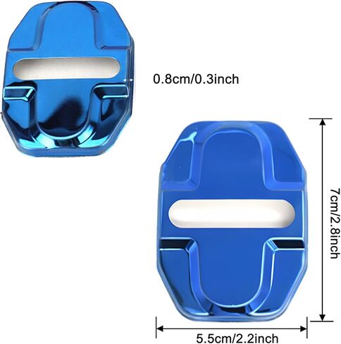 Door Lock Covers Protection Trim for Jeep Wrangler JK JKU 2007-2018, for Jeep Grand Cherokee, for Dodge Chrysler 6Pcs(Blue) in Saudi Arabia