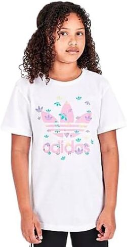 adidas Kids Youth Scattered Graphic Short Sleeve T-Shirt, White in Saudi Arabia