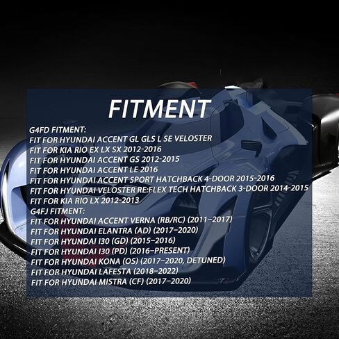 G4FD G4FJ Engine Full Gasket Set With Cylinder Head Bolt Fit For Hyundai Accent GLSE Elantra i30 Kona Tucson Kia Rio LX Optima Seltos 1.6L 2012-2020 22311-2B004 22321-2B700 in Kuwait