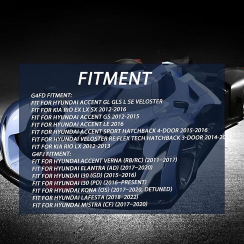 G4FD G4FJ Engine Gasket مجموعة كاملة مع رأس الأسطوانة الترباس ملائمة لهجة Hyundai Glse Elantra i30 Kona Tucson Kia Rio LX Optima Seltos 1.6L 2012-2020 22311-2b004 22321-2b700 in Kuwait
