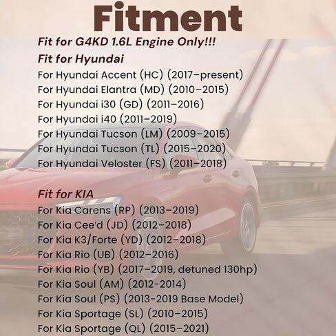 G4FD 1.6L محرك حشية رأس مجموعة ث/العمود المرفقي وربط القضبان بستونات سلسلة توقيت مجموعة مناسبة لهيونداي توكسون لهجة Elantra Kia Sportage Rio Soul 2009-2021 209102BB03 in Saudi Arabia