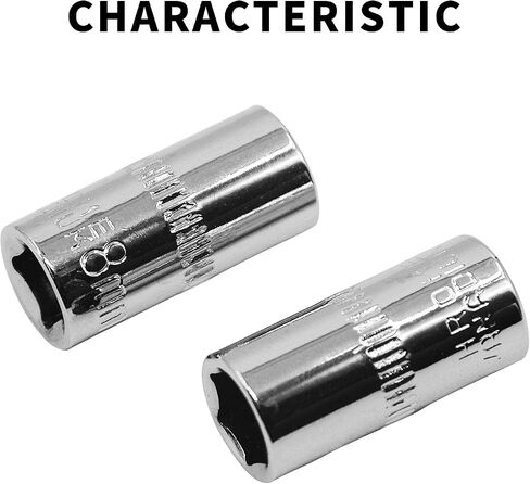 YXQ 10mm Sockets, 6 Point 1/4 Inch Drive Shallow Socket Set, 20Pcs in Kuwait
