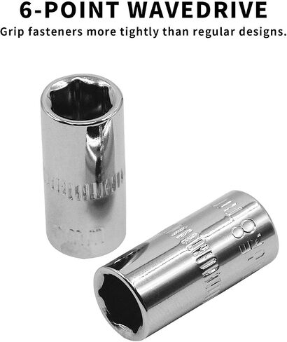 YXQ 10mm Sockets, 6 Point 1/4 Inch Drive Shallow Socket Set, 20Pcs in Kuwait