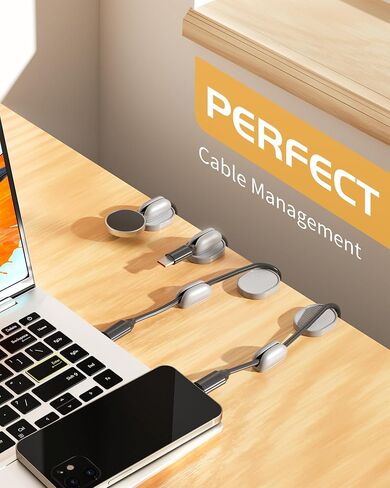 Cord Holder Organizer, Magnetic Wire Holder Keeper Organizer, Cord Holder for Nightstand,Cable Smooth Adjustable Easy Secure Cable Management, Under Desk Cord Hider for Home,Office,Car,Desk,Nightstand in Saudi Arabia