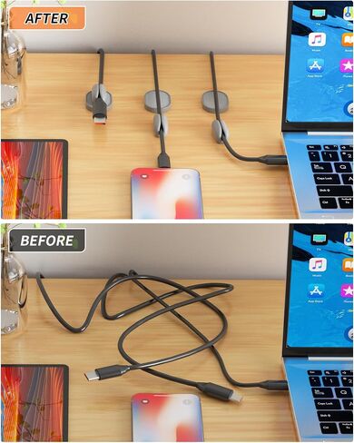 Cord Holder Organizer, Magnetic Wire Holder Keeper Organizer, Cord Holder for Nightstand,Cable Smooth Adjustable Easy Secure Cable Management, Under Desk Cord Hider for Home,Office,Car,Desk,Nightstand in Saudi Arabia