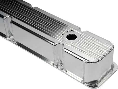 كتلة صغيرة تشيفي ملفقة صمام الألومنيوم الزعنفة V8 283 305 350 SBC (أسود) in Kuwait