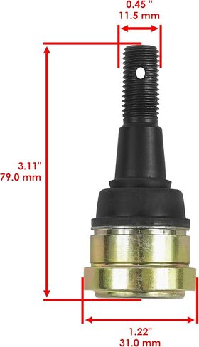 Caltric 2 Front Lower or Upper Ball Joint Compatible With Polaris 706-1230 706-1221 706-1244 708-2538 in Saudi Arabia