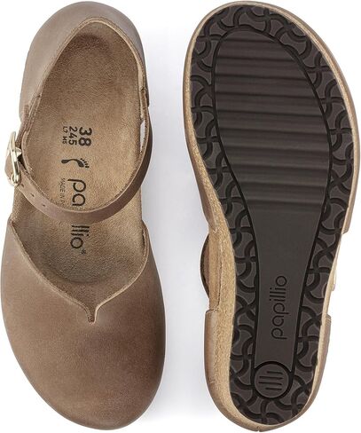 Birkenstock Papillio Mary Wedge Sandal - Leather Cognac Leather 1 EU 36 (US Women's 5-5.5) ضيق in Kuwait