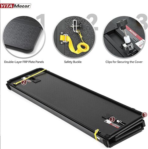 yitamotor رباعية أضعاف الشاحنة الصلبة تغطية Tonneau يناسب Ford F-150 F150 2015-2025 مع سرير 5.5 قدم ، وغطاء سرير الألمنيوم الشاقية in Saudi Arabia