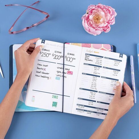 Erin Condren Clear Petite Planner Folio, Clear On The Go Folio with Peacock Vegan Leather Accents, Fits up to 4 Erin Condren Petite Planners and Journals in Saudi Arabia