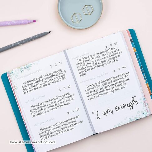 Erin Condren Clear Petite Planner Folio, Clear On The Go Folio with Peacock Vegan Leather Accents, Fits up to 4 Erin Condren Petite Planners and Journals in Saudi Arabia