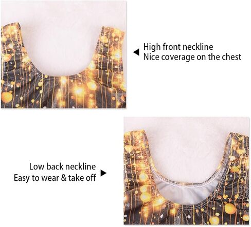 MOLLDAN Gymnastics Leotard for Girls Dance Biketard Unitards 2 Pack Tumbling Outfits for Kids in Kuwait