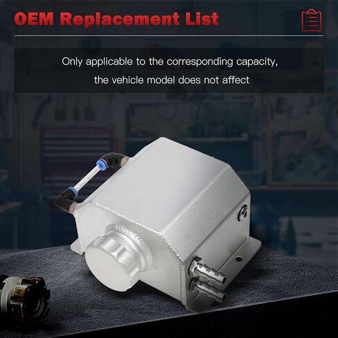 Coolant Overflow Recovery Reservoir Tank ASTOU W/Sensor & Cap Expansion Tank 1L Universal White Only Applicable to the Corresponding Capacity the Vehicle Model does not Affect in Saudi Arabia
