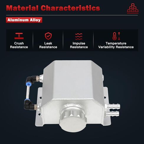 Coolant Overflow Recovery Reservoir Tank ASTOU W/Sensor & Cap Expansion Tank 1L Universal White Only Applicable to the Corresponding Capacity the Vehicle Model does not Affect in Saudi Arabia
